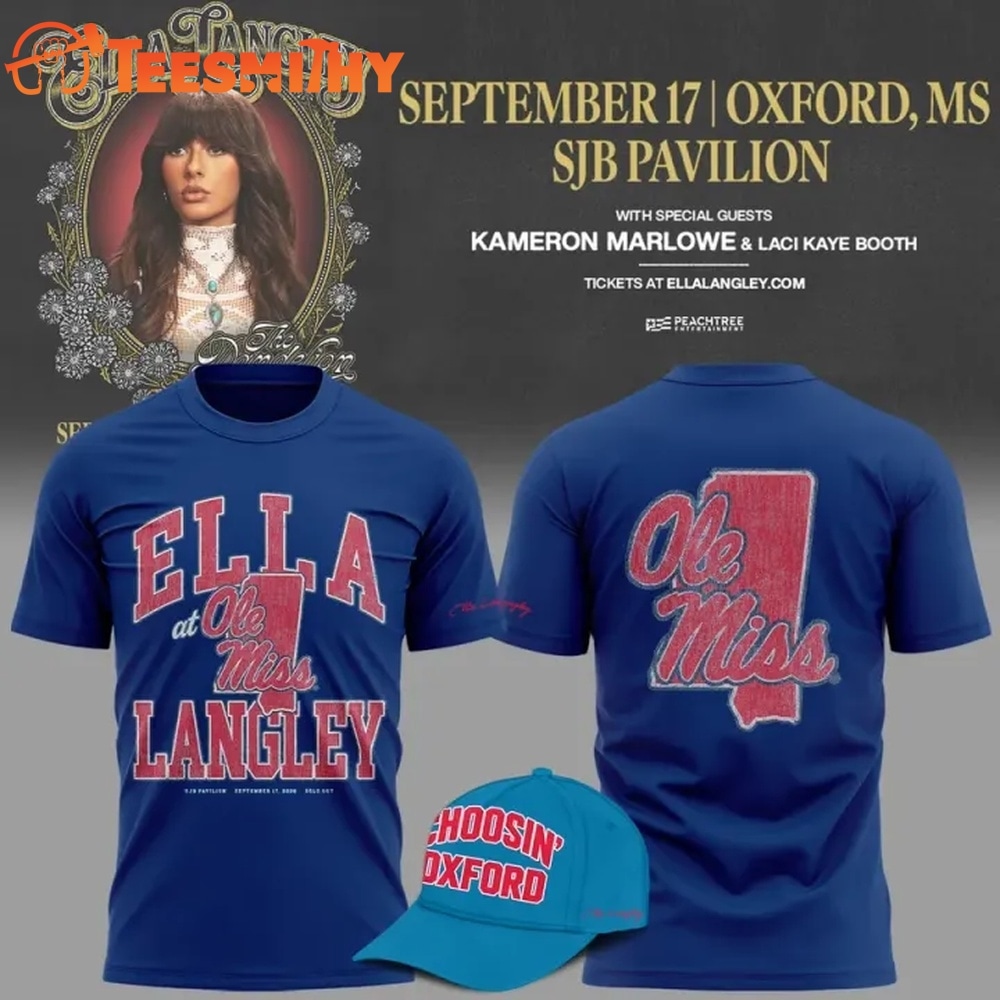 Ole Miss Rebels x Ella Langley The Dandelion Tour 2026 New Design T Shirt