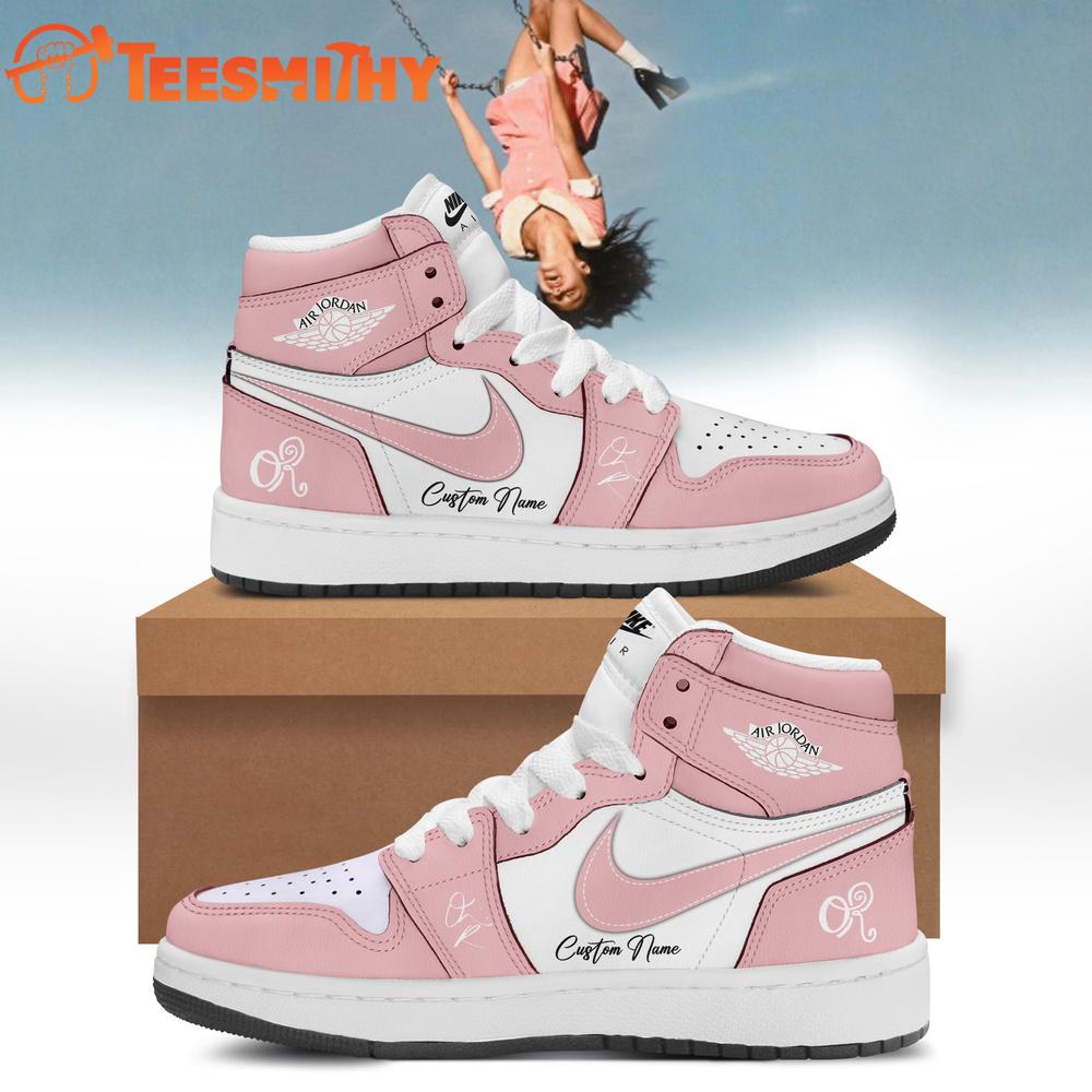Olivia Rodrigo You Seem Pretty Sad For A Girl So In Love Pink Design Air Jordan 1 Shoes
