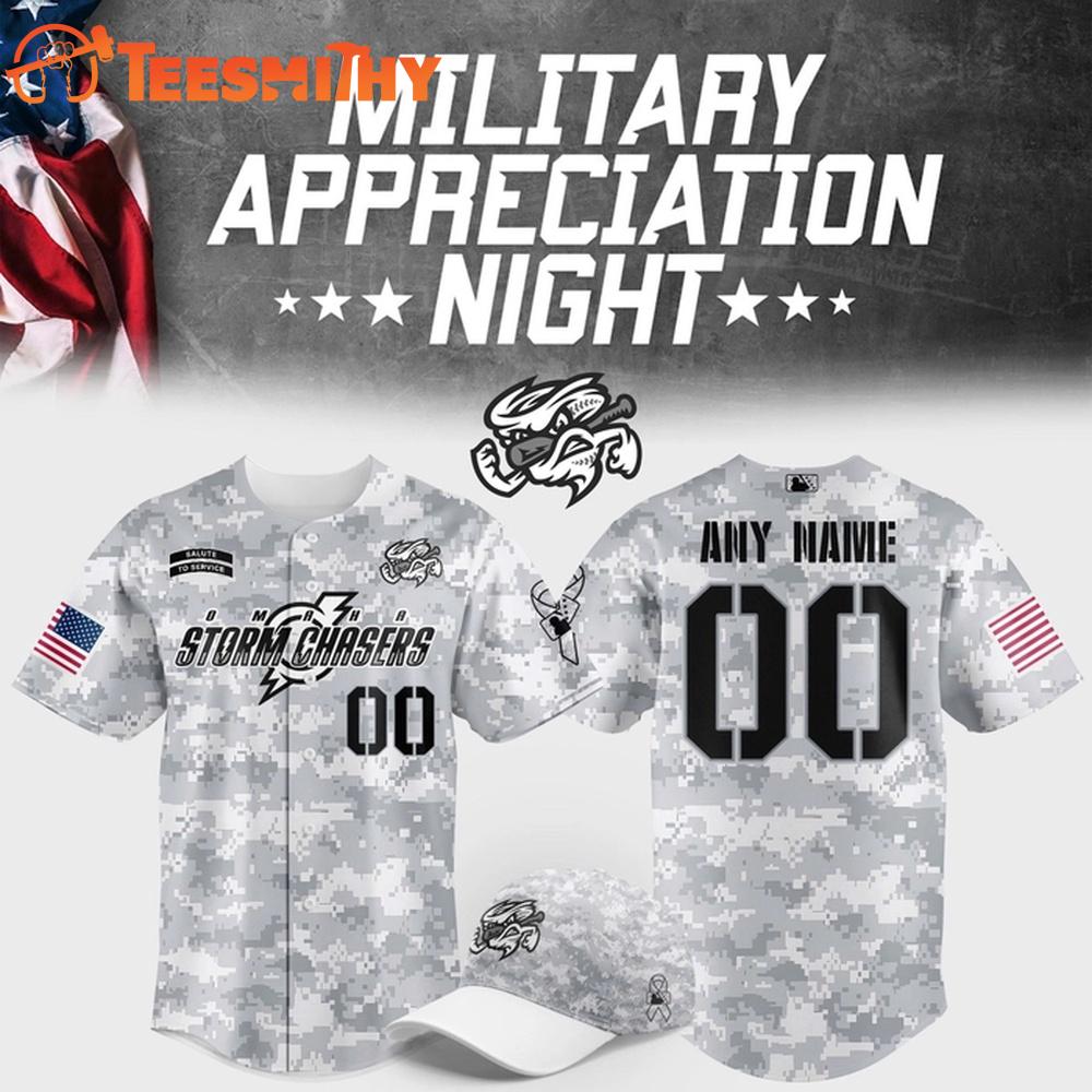 Omaha Storm Chasers Military Appreciation Night 2025 Limited Edition Baseball Jersey