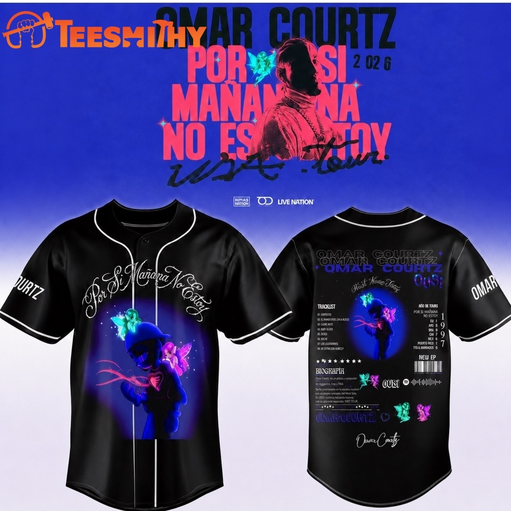 Omar Courtz Por Si Manana No Estoy Tour 2026 Signed New Design Baseball Jersey