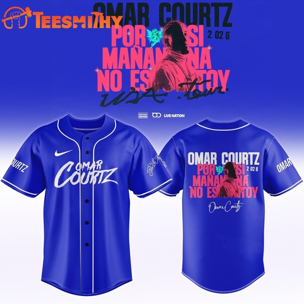 Omar Courtz Por Si Manana No Estoy Tour Signature Blue Design Baseball Jersey