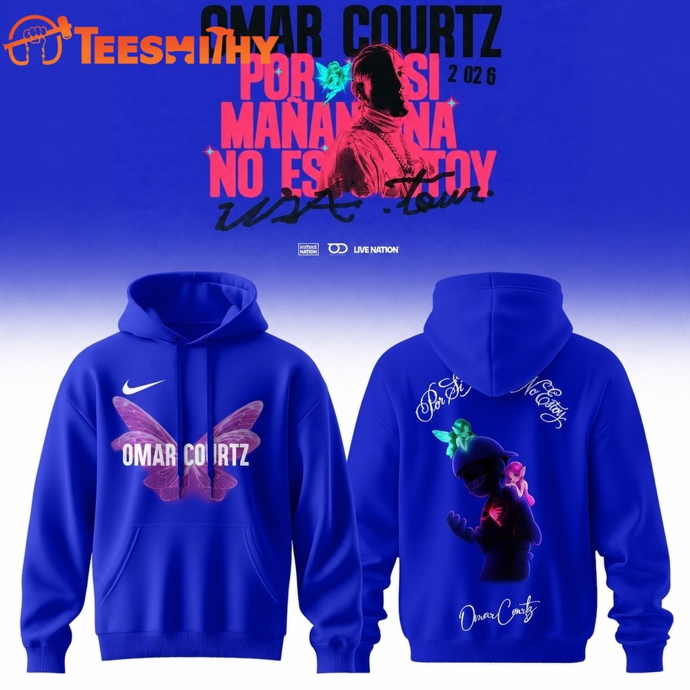 Omar Courtz Por Si Manana No Estoy Tour Signature Blue Design Hoodie