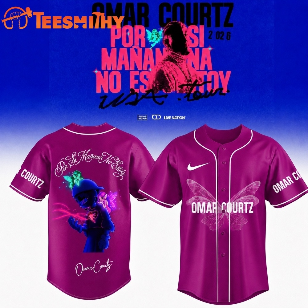 Omar Courtz Por Si Manana No Estoy Tour Signature Pink Design Baseball Jersey