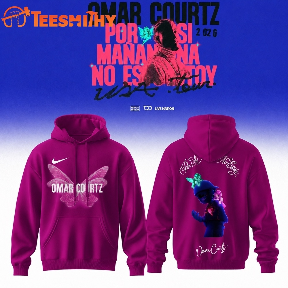 Omar Courtz Por Si Manana No Estoy Tour Signature Pink Design Hoodie
