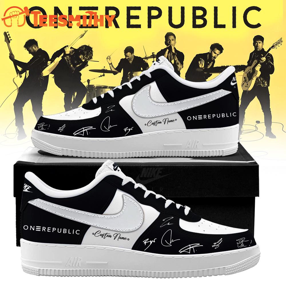 OneRepublic Official Tour 2026 Signature Black Air Force 1 Shoes Sneaker