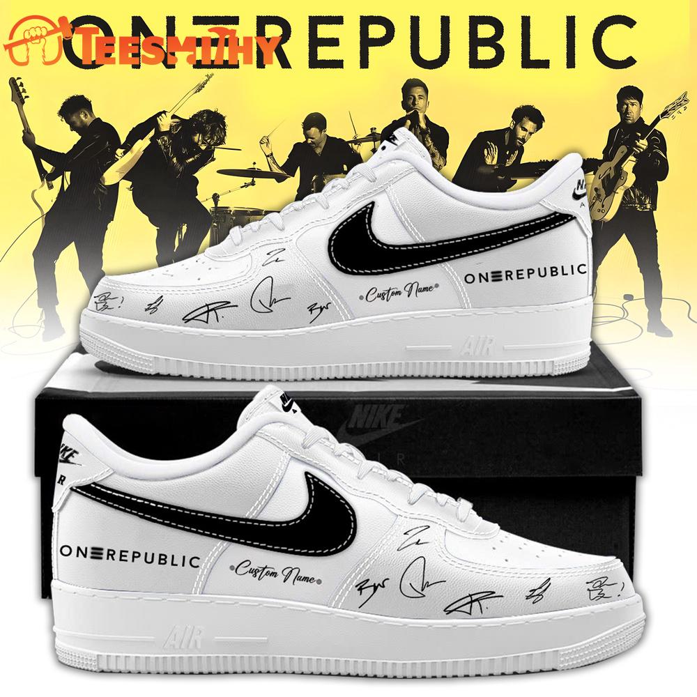OneRepublic Official Tour 2026 Signature White Air Force 1 Shoes Sneaker
