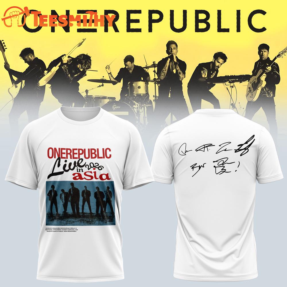 OneRepublic Official Tour 2026 Signature White T Shirt