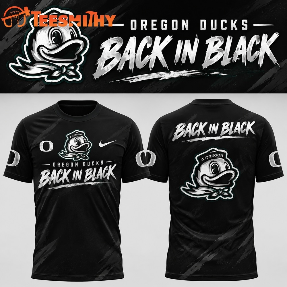 Oregon Ducks Back in Black 2026 T Shirt