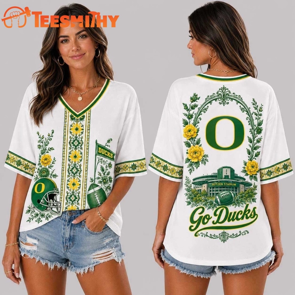 Oregon Ducks NCAA Collegiate Pride Collection V Neck T Shirt