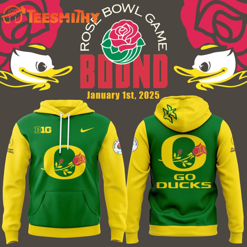 Oregon Ducks Rose Bowl Game 2025 3D Printed Hoodie