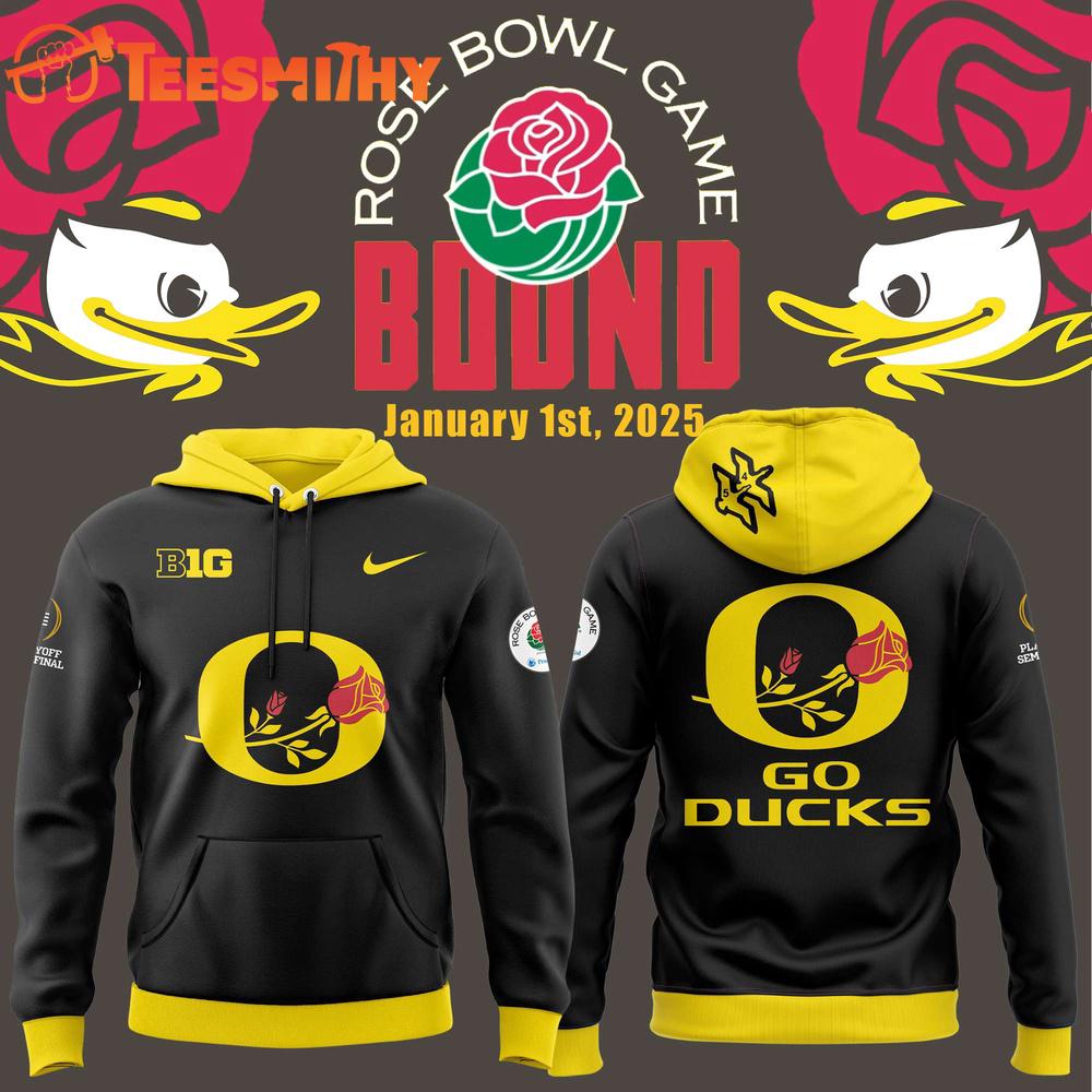 Oregon Ducks Rose Bowl Game 2025 New Hoodie