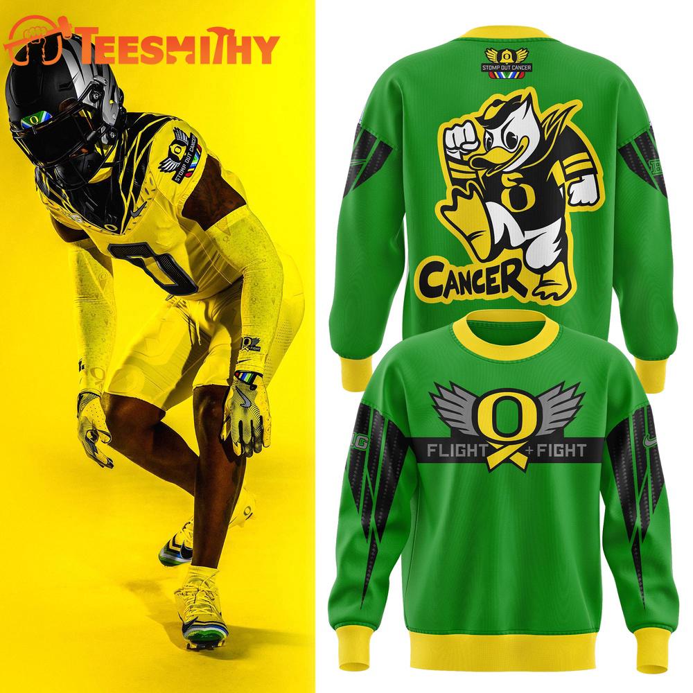 Oregon Ducks Stomp Out Cancer Heroes Sweatshirt