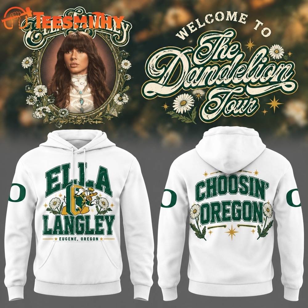 Oregon Ducks x Ella Langley Choosin Oregon The Dandelion Tour 2026 Hoodie