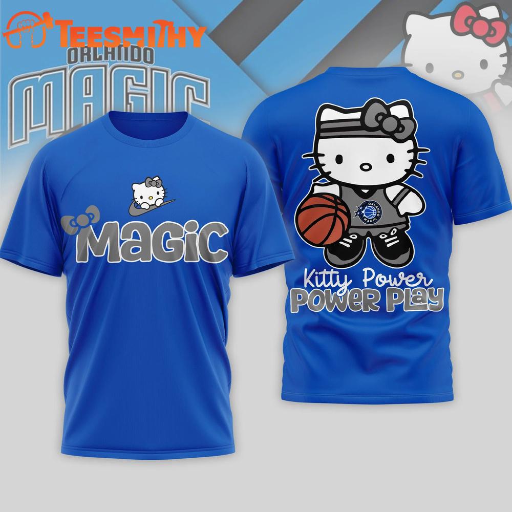Orlando Magic 2026 NBA Hello Kitty Power Play 3D T Shirt