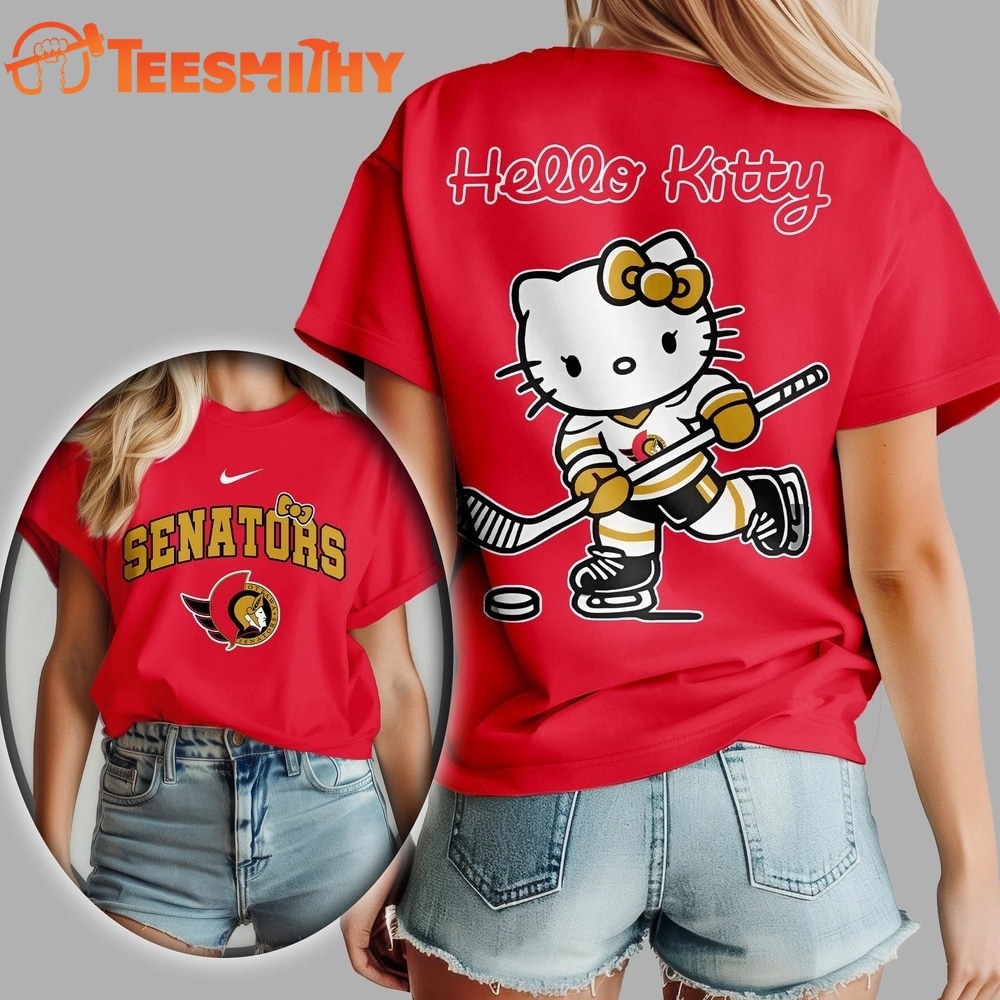 Ottawa Senators NHL x Hello Kitty Unisex 3D Shirt