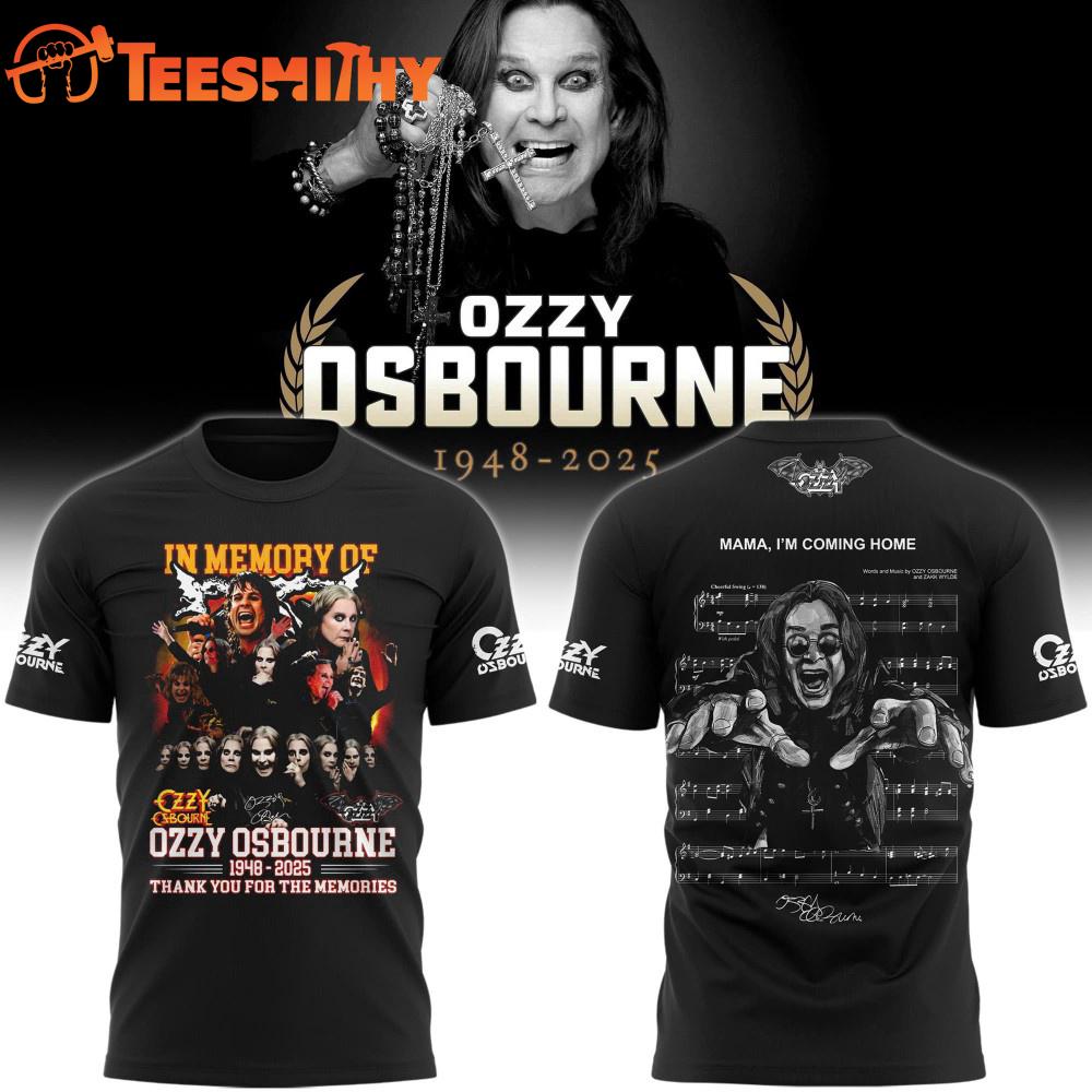 Ozzy Osbourne 1948-2025 Thank You For The Memories Graphic Signature 3D Shirt