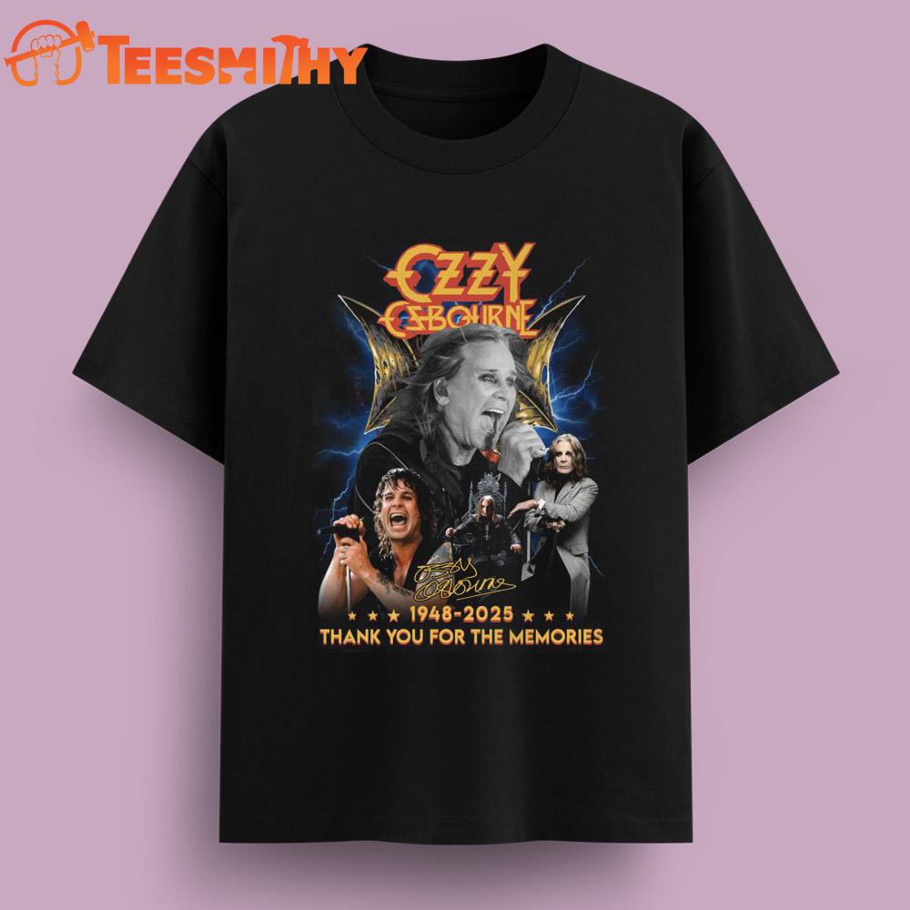 Ozzy Osbourne 1948-2025 Thank You For The Memories T Shirt