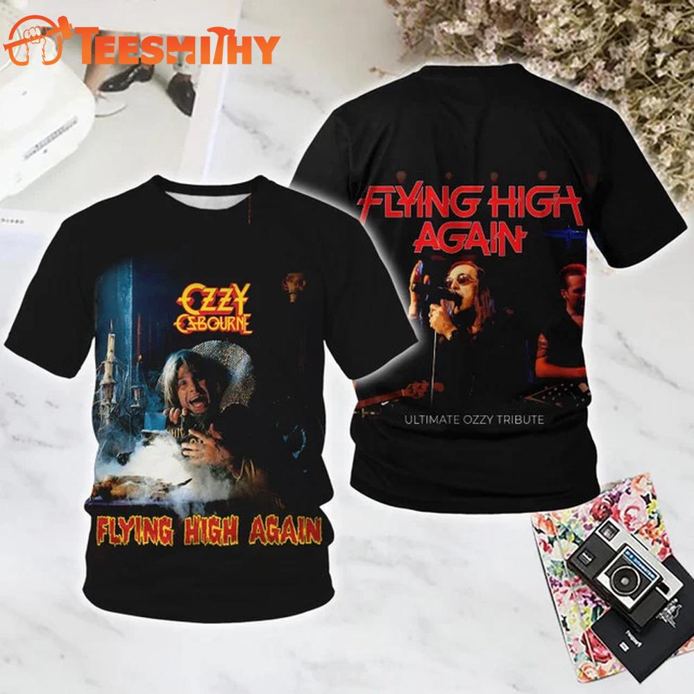 Ozzy Osbourne Flying High Again All Over Print T Shirt