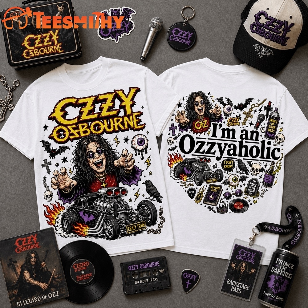 Ozzy Osbourne I’m an Ozzyaholic Crazy Train Vintage 3D Shirt