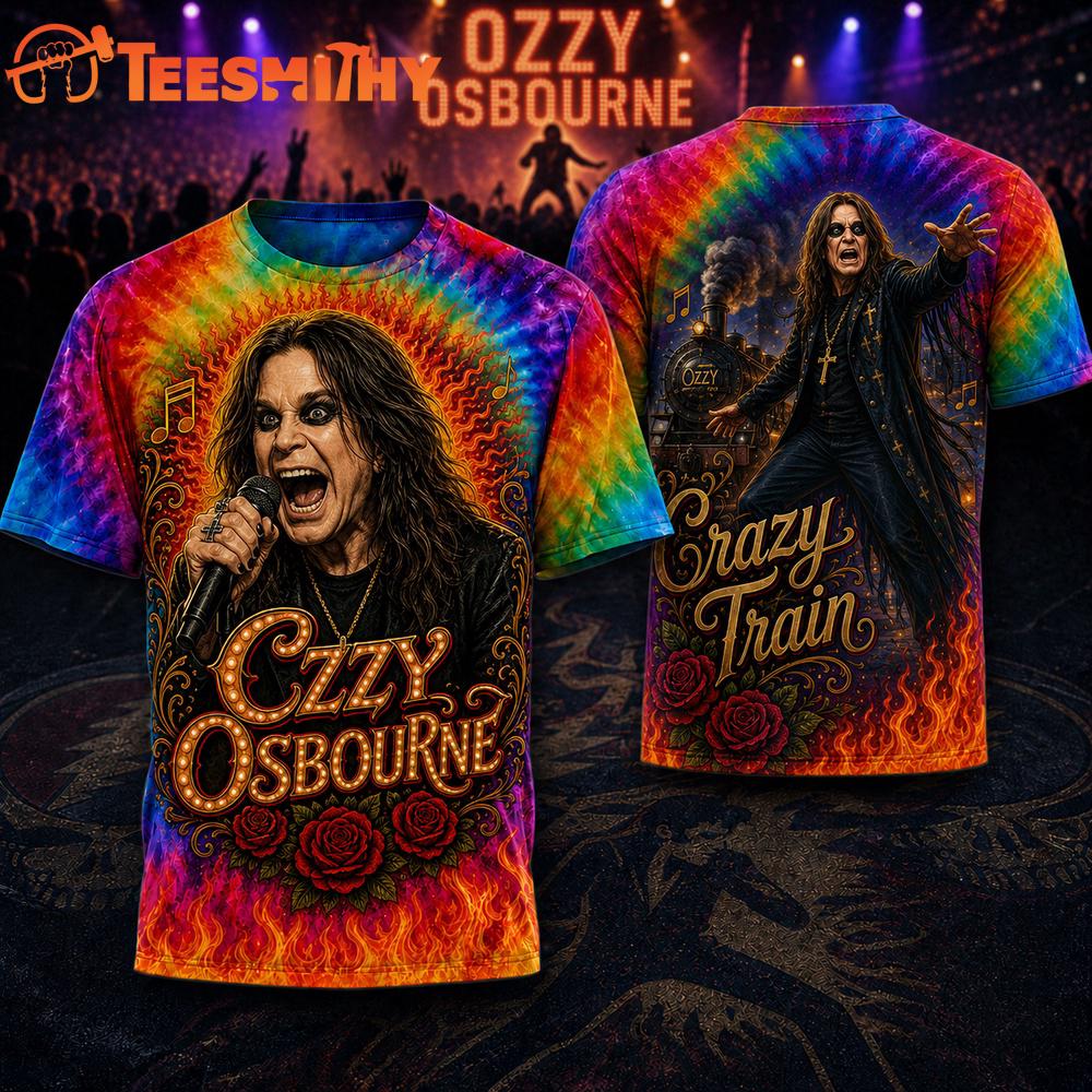 Ozzy Osbourne Rainbow Flame Unisex 3D Shirt
