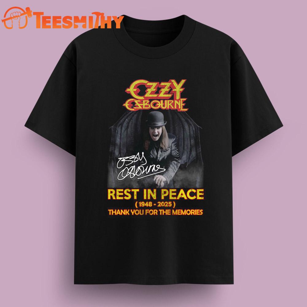 Ozzy Osbourne Rest In Peace 1948-2025 T Shirt
