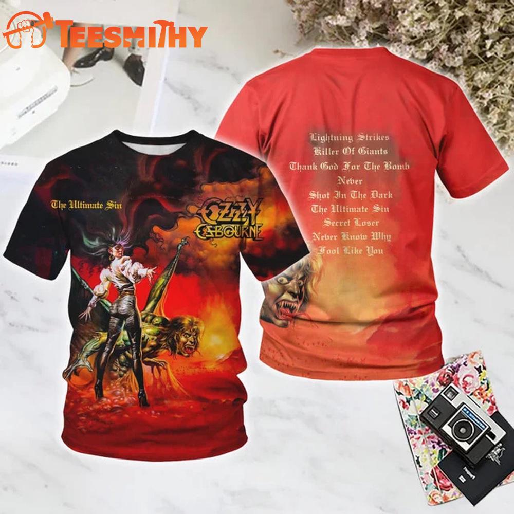 Ozzy Osbourne The Ultimate Sin All Over Print T Shirt