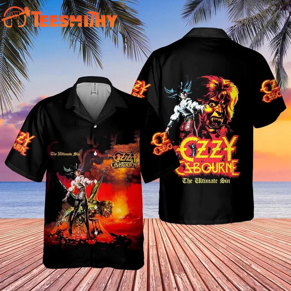 Ozzy Osbourne The Ultimate Sin Limited Edition Hawaiian Shirt
