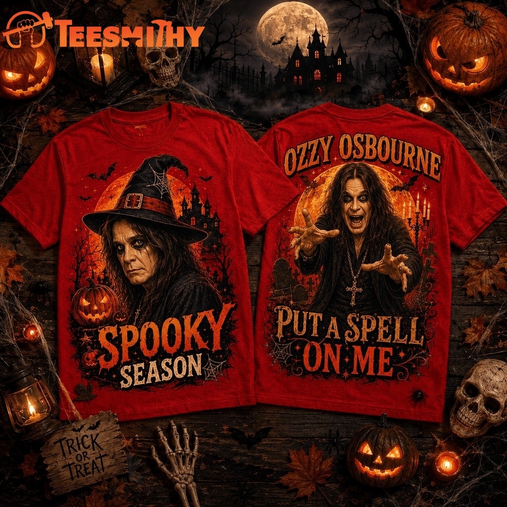Ozzy Osbourne Witch Hat Moonlit Jack O Lantern Halloween 3D Shirt