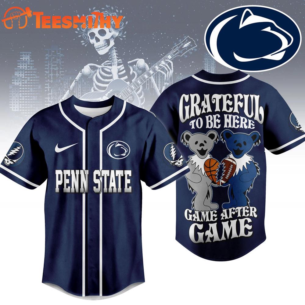 Penn State Nittany Lions NCAA College Grateful Dead Sports Baseball Jersey
