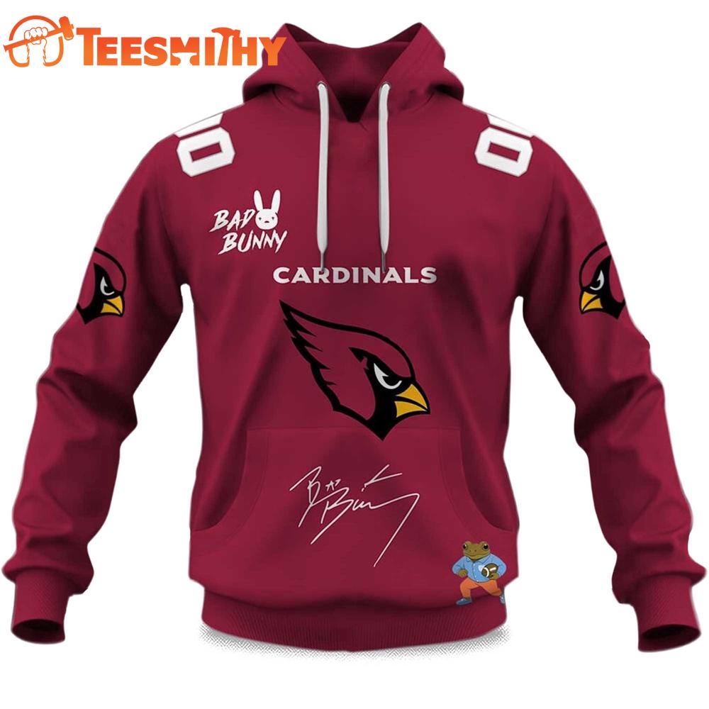 Personalized Arizona Cardinals NFL Bad Bunny Super Bowl LX 2025 2026 Hoodie Shirt
