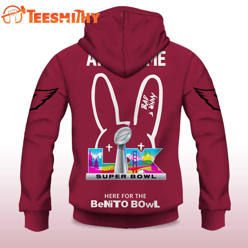 Personalized Arizona Cardinals NFL Bad Bunny Super Bowl LX 2025 2026 Hoodie Shirt