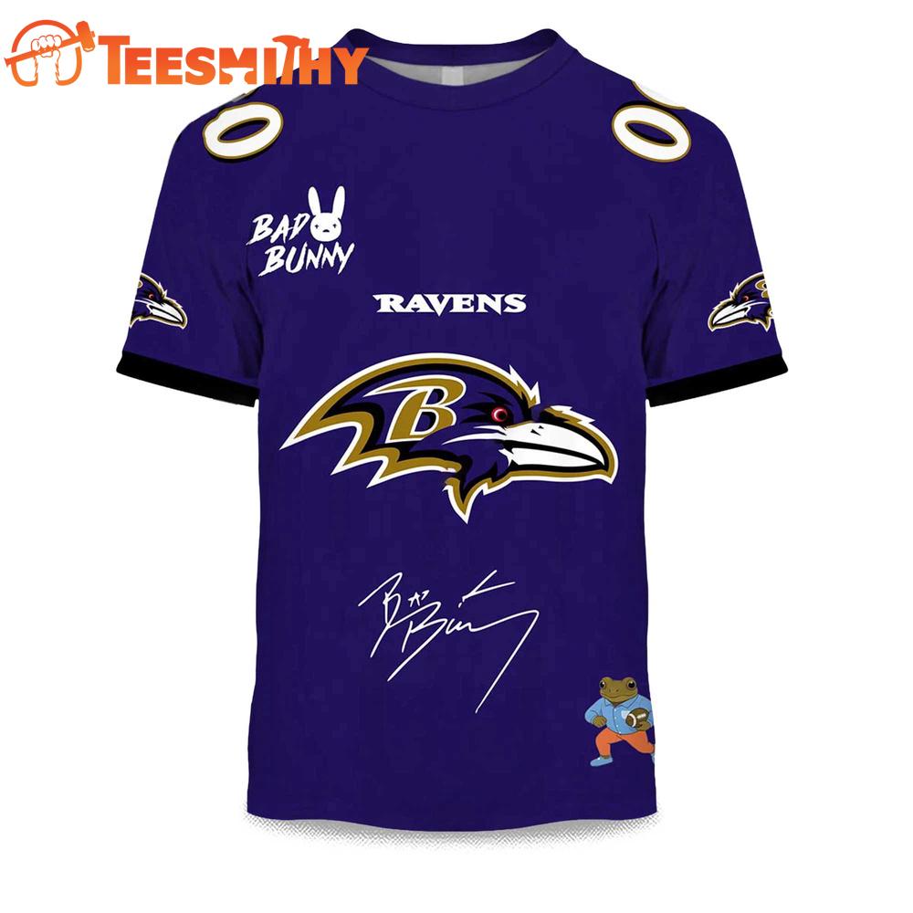 Personalized Baltimore Ravens NFL Bad Bunny 2026 Super Bowl LX Limited Edition 3D Shirt