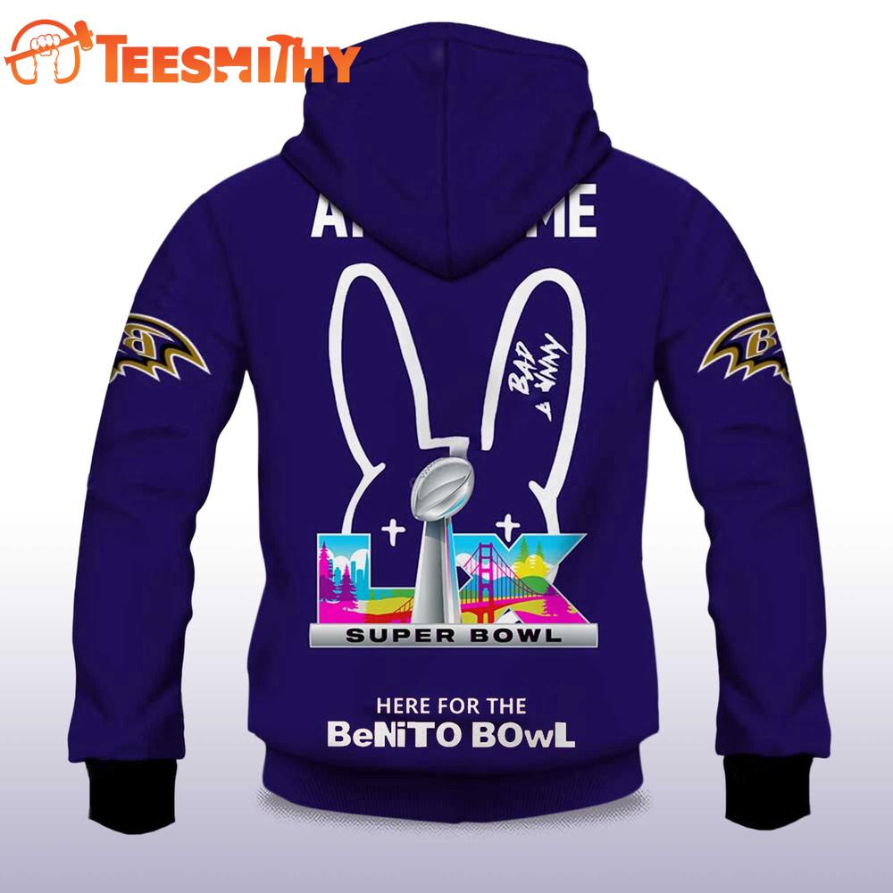 Personalized Baltimore Ravens NFL Bad Bunny Super Bowl LX 2025 2026 Hoodie Shirt