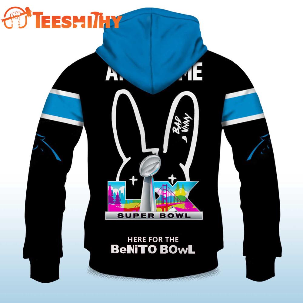 Personalized Carolina Panthers NFL Bad Bunny Super Bowl LX 2025 2026 Hoodie Shirt