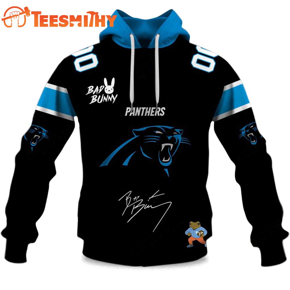 Personalized Carolina Panthers NFL Bad Bunny Super Bowl LX 2025 2026 Hoodie Shirt