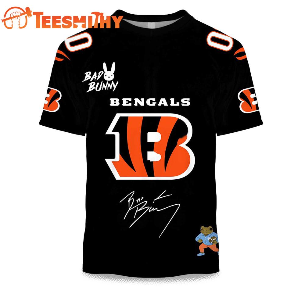 Personalized Cincinnati Bengals NFL Bad Bunny 2026 Super Bowl LX Limited Edition 3D Shirt