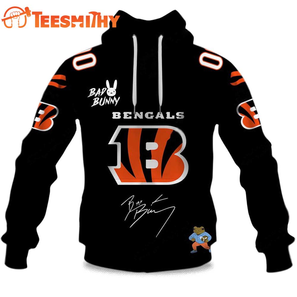 Personalized Cincinnati Bengals NFL Bad Bunny Super Bowl LX 2025 2026 Hoodie Shirt