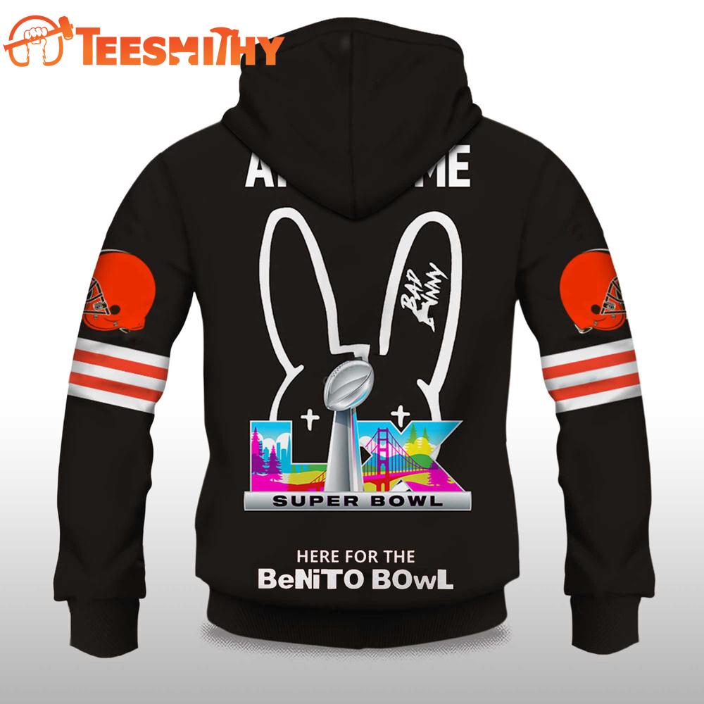 Personalized Cleveland Browns NFL Bad Bunny Super Bowl LX 2025 2026 Hoodie Shirt