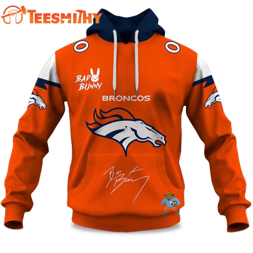 Personalized Denver Broncos NFL Bad Bunny Super Bowl LX 2025 2026 Hoodie Shirt
