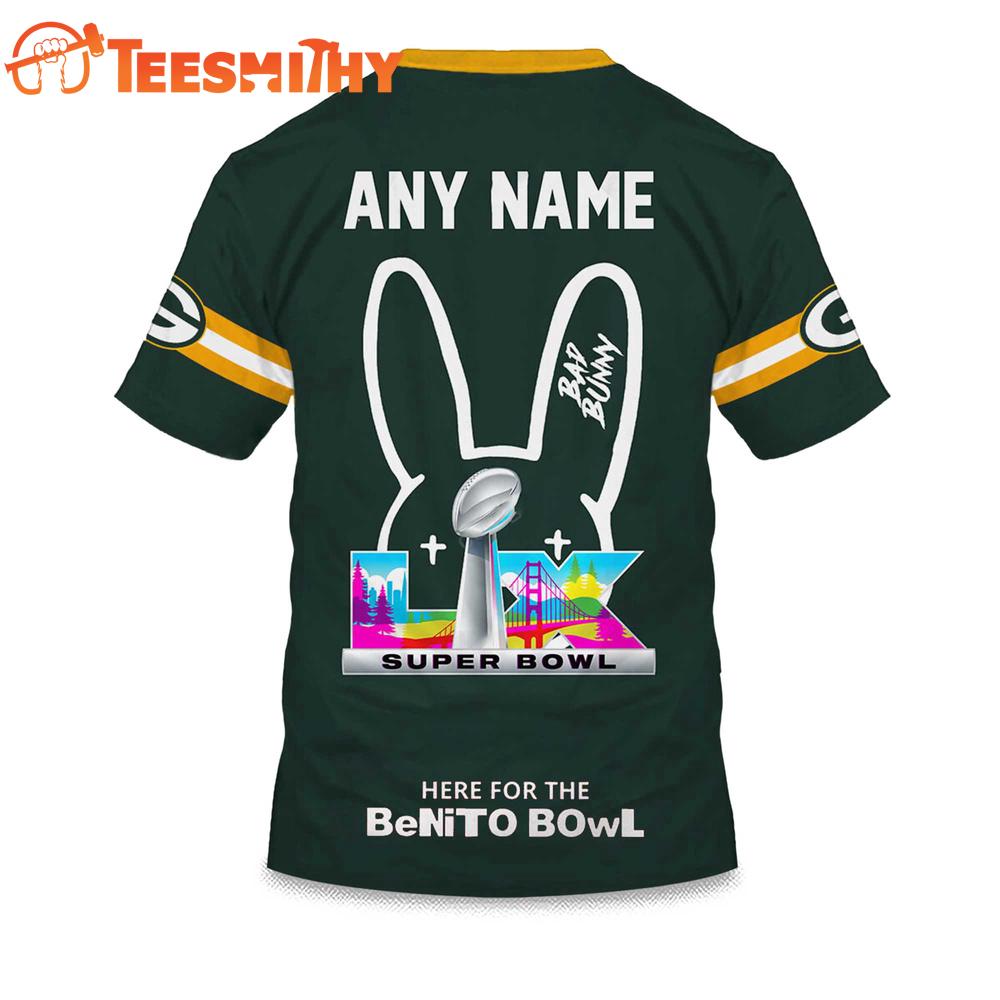 Personalized Green Bay Packers NFL Bad Bunny 2026 Super Bowl LX Limited Edition 3D Shirt