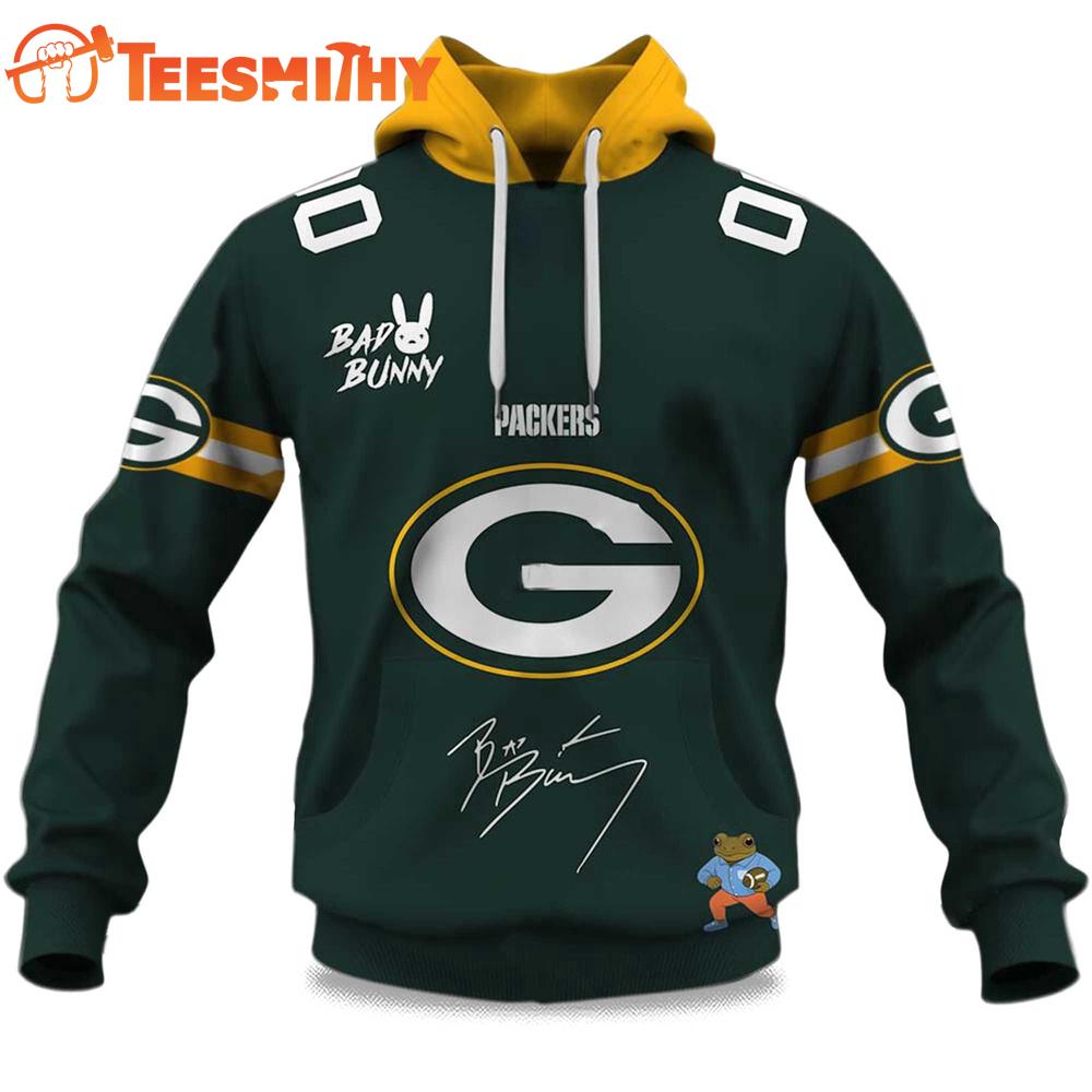 Personalized Green Bay Packers NFL Bad Bunny Super Bowl LX 2025 2026 Hoodie Shirt