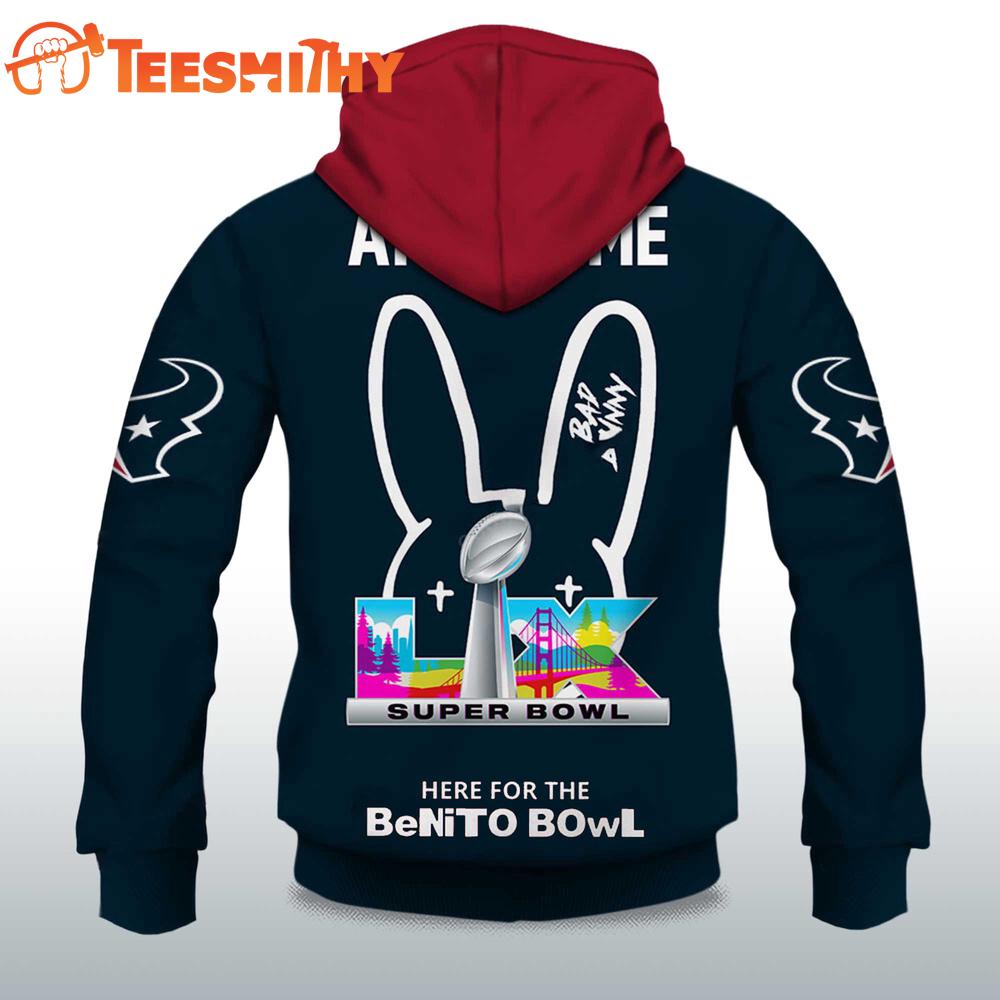 Personalized Houston Texans NFL Bad Bunny Super Bowl LX 2025 2026 Hoodie Shirt