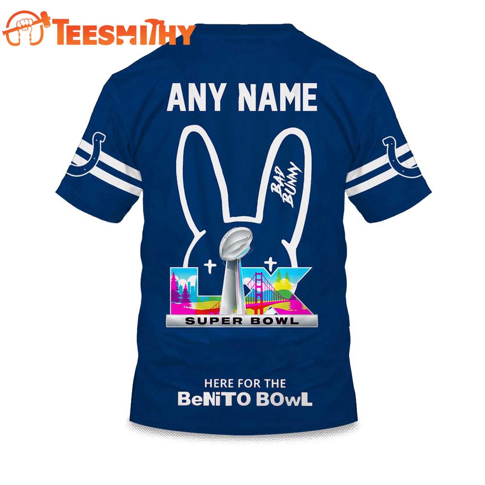 Personalized Indianapolis Colts NFL Bad Bunny 2026 Super Bowl LX Limited Edition 3D Shirt