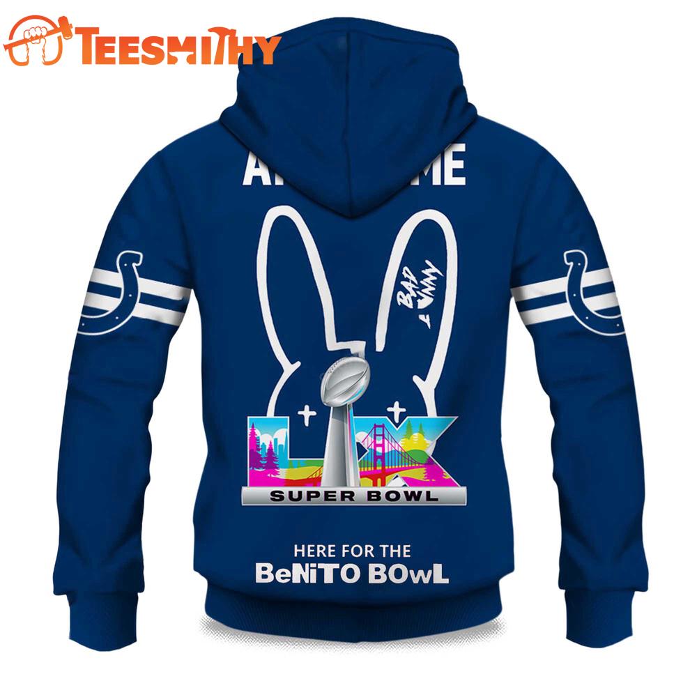 Personalized Indianapolis Colts NFL Bad Bunny Super Bowl LX 2025 2026 Hoodie Shirt