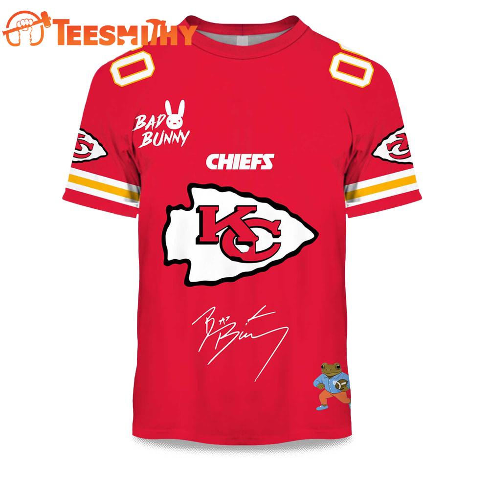 Personalized Kansas City Chiefs NFL Bad Bunny 2026 Super Bowl LX Limited Edition 3D Shirt