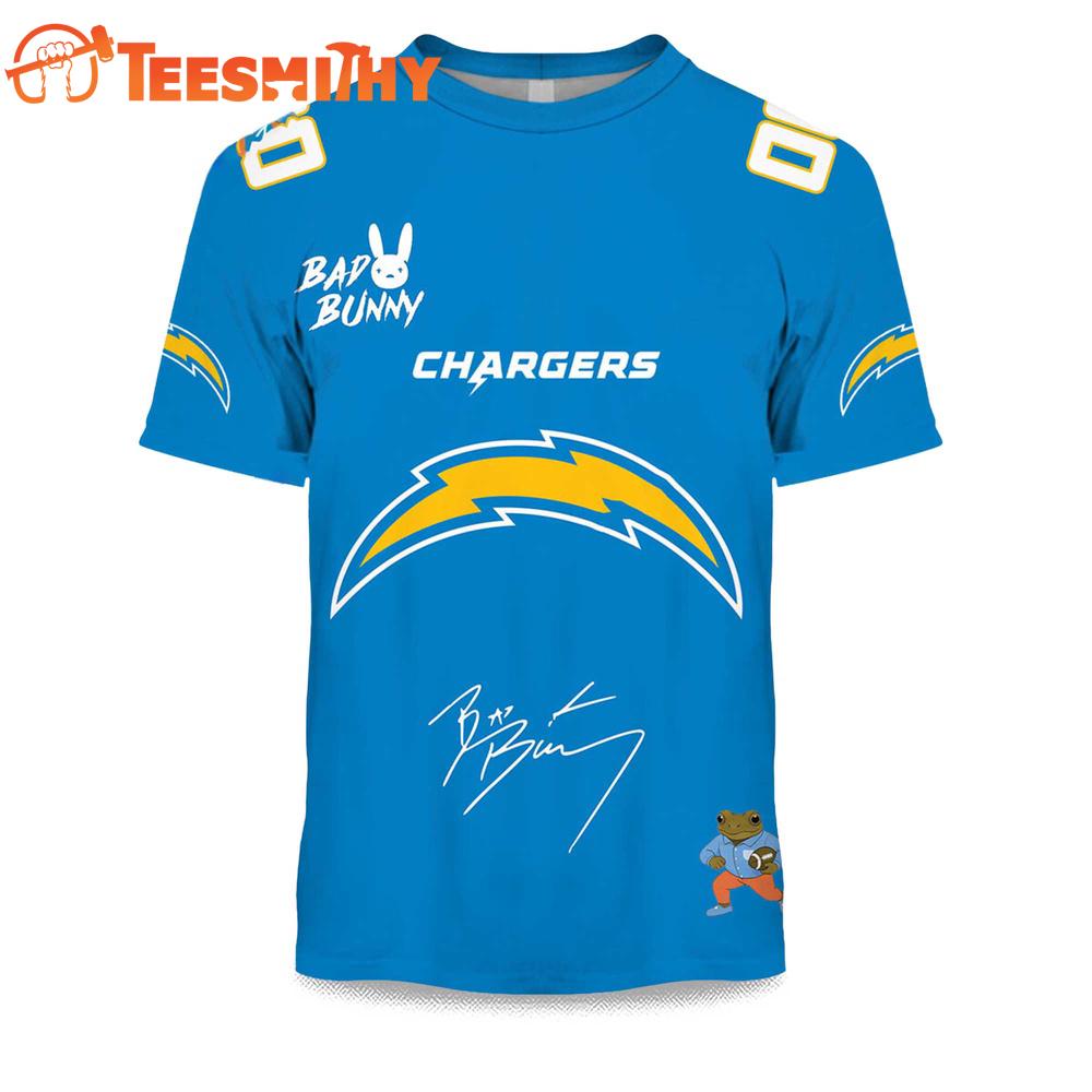 Personalized Los Angeles Chargers NFL Bad Bunny 2026 Super Bowl LX Limited Edition 3D Shirt
