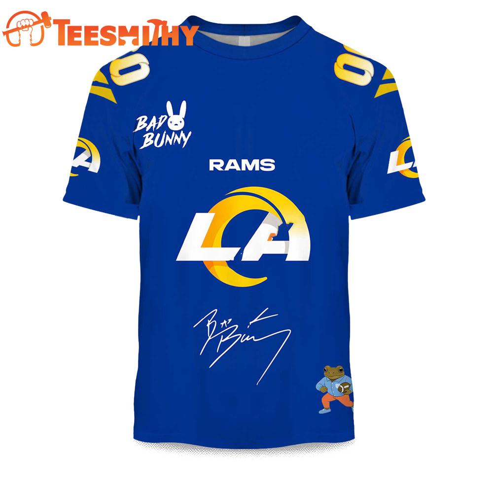 Personalized Los Angeles Rams NFL Bad Bunny 2026 Super Bowl LX Limited Edition 3D Shirt