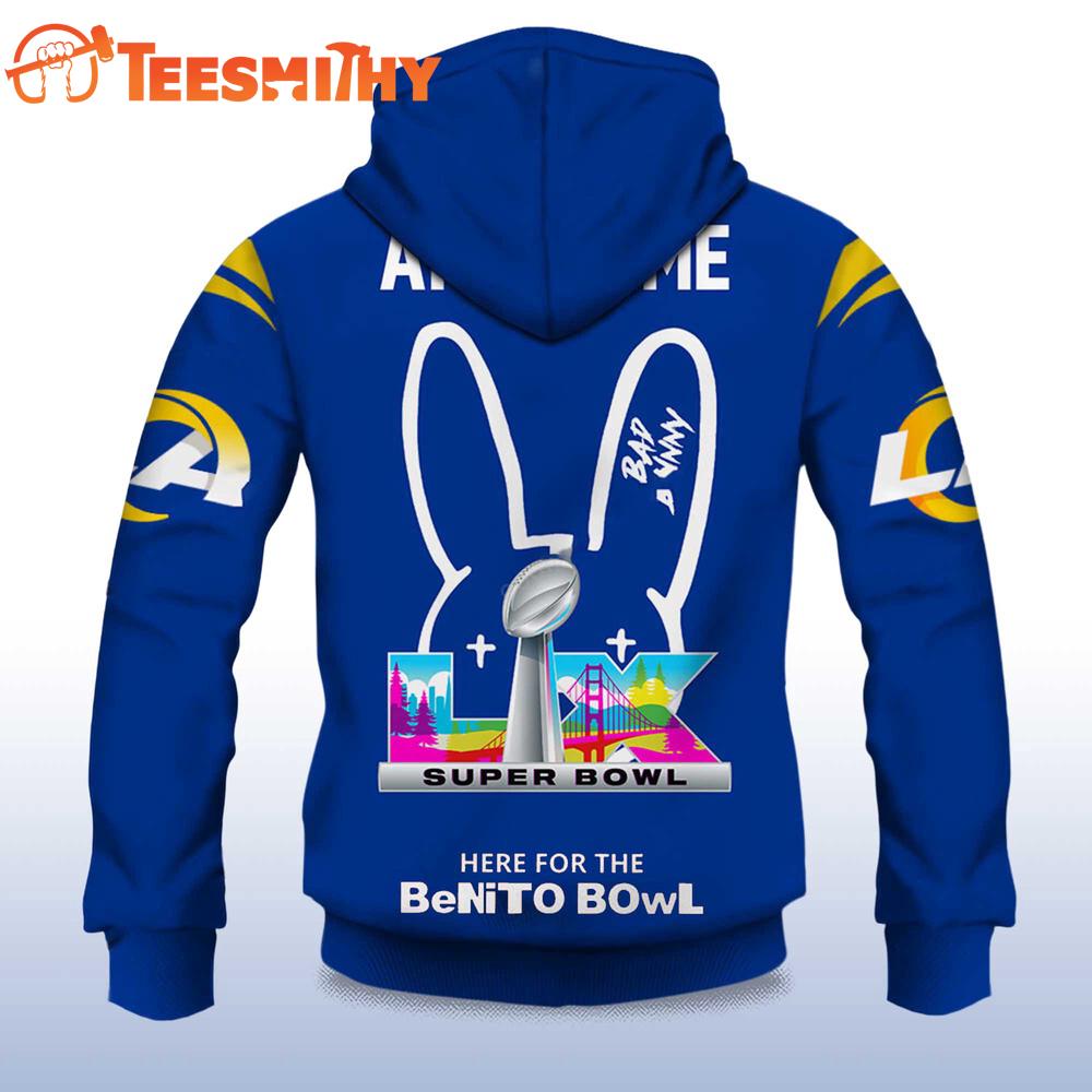Personalized Los Angeles Rams NFL Bad Bunny Super Bowl LX 2025 2026 Hoodie Shirt