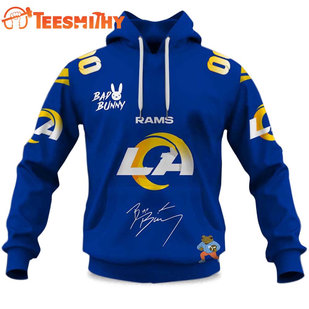 Personalized Los Angeles Rams NFL Bad Bunny Super Bowl LX 2025 2026 Hoodie Shirt