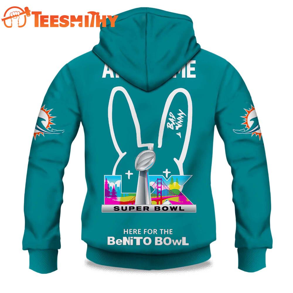 Personalized Miami Dolphins NFL Bad Bunny Super Bowl LX 2025 2026 Hoodie Shirt